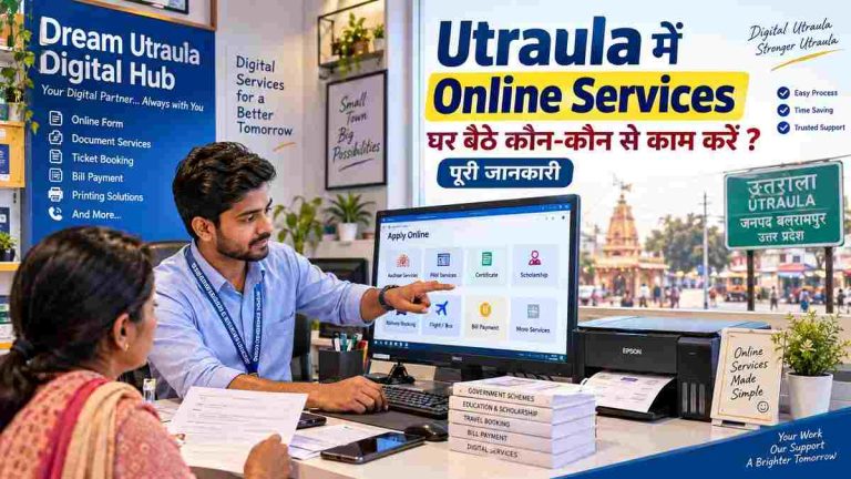 Utraula में Online Services: घर बैठे कौन-कौन से काम कर सकते हैं?